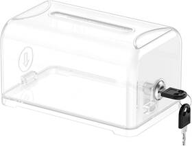-3150 744759138125 Acrylic Donation Box For Fundraising Clear Suggestion With Slot And Lock D