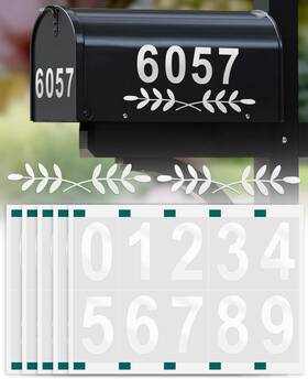 -5402 744759279521 5 Sets 3 Inch Mailbox Numbers For Outside Reflective House 0-9 Vinyl N