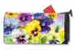 01077 Mailwraps Mixed Pansies Spring Magnetic Mailbox Cover Floral Standard 843259082966