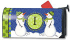 01269i Mailwraps Winter Frolic Monogram Magnetic Mailbox Cover Snowman 843259096437