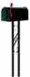 03899 Gibraltar Mailbox Post Kit Black Mail Box Folder Galvanized Steel Outdoor Mounting Bracket 735722103899