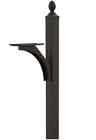 046462009427 Gibraltar Mailboxes Deluxe Stylish Outdoor Mailbox Black Metal Post For Us Postal Mail New