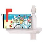 0536486 053648566636 Patriotic Bicycle By The Sea Mailbox Cover