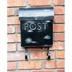 0721679176192 Black Vintage Mailbox Wall Mount Post Box Commercial Retro Postal Country Steel 721679176192