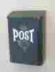 0721679177045 Black Metal Mail Box Swedish Vintage Rural Post Wall Mount European Vtg Antique 721679177045