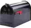 087212 Solar Large Steel Mailbox Rural Street Roadside Letter Post Box Postal Jumbo Black 671495087212