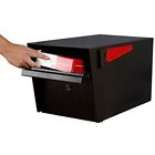 0965906 Black Steel Locking Mail Box Residential Security Letter 765050965906