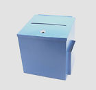 10918-blue-fba Fixturedisplays Blue Metal Donation Box Suggestion