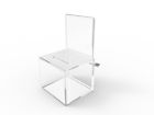11040-p Fixturedisplays All Clear Acrylic Donation Box Charity Collection