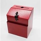 11118redfba Fixturedisplays Metal Mail Suggestion Boxes Donation Key Drop Express Checkout