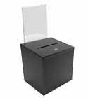11573-black Fixturedisplays Metal Donation Box 190715011733