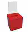 11573red Fixturedisplays Red Metal Donation Box Suggestion Charity Key Drop Sign Holder 190715011726