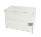 11818-p Fixturedisplays Box Clear Ghost Acrylic Donation Fundraising