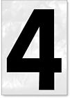 Number-4 1215-4 Salsbury Industries Reflective Black 0820996441515