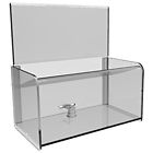 12178fba Clear Acrylic Plexiglass Donation Box With Easy Drop Funnel