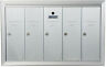 5-compartment 1250-5ha Florence Mailbox Aluminum 0763128125054