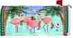 1356mm Custom Decor Pink Flamingos In Santa Hat Decorated Palms Christmas Holiday Mailbox Wrap Cover 683963135660
