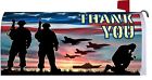1445mm Custom Decor Patriotic Thank You Troops Magnetic Mailbox Cover 683963144563