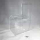 14706-p Fixturedisplays Acrylic Shaped Donation Box With Camlock Tip Charity Tithing