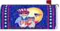 1545mm Custom Decor Whoos Waving Stars Stripes Red White Blue Patriotic Owls Magnetic Mailbox Wrap 683963154562