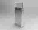 119577 16079-4pk Fixturedisplays Metal Ballot Box W Side Pockets Lockable Floorstanding Silver 190715012341