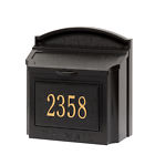 16103 Whitehall Black Wall Mounted Locking Security Mailbox With 632963184185
