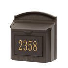 16104 Whitehall French Bronze Wall Mounted Locking Security Mailbox 632963184178