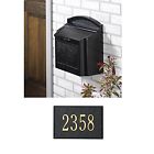 16140-whitehall Whitehall Oversized Wall Mailbox Black With Plaque 616639724912