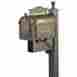 16312 Whitehall 58 In Metal French Bronze Aluminum Mailbox Ground Mount Outdoor Decor Accessory 0719455163122