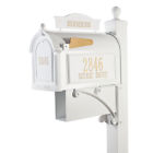 7194555 16324 Whitehall Ultimate White Streetside Mailbox Package Customize Yes 719455163245