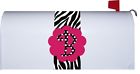 1651 Custom Decor Hot Pink Polka Dot Monogram B Zebra Stripe Mini Mailbox Magnetic Makeover 683963165179