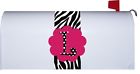 1660 Custom Decor Hot Pink Polka Dot Monogram L Zebra Stripe Mini Mailbox Magnetic Makeover 683963166077