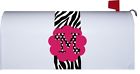 1661 Custom Decor Hot Pink Polka Dot Monogram M Zebra Stripe Mini Mailbox Magnetic Makeover 683963166176