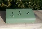 16x10x5 Wall Mount Unknown Vintage Metal Art Deco Mailbox Olive Branch Accents Hippie