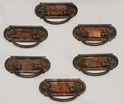 C.1800 .1800 Brass 6 Vintage Rare Dresser - Pulls Prices Drawer Set