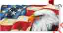 1902mm Custom Decor Love The Usa Patriotic Stars Stripes All American Bald Eagle Mailbox Wrap Cover 683963190263
