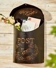 190941069683 Unbranded Black Metal Mailbox And Post Wall Mount