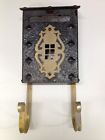 1930s Metal Mailbox Vintage 1940s Glass 30s 40s Lid
