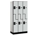 37368gry 2 Gray 36x18x76 Locker Salsbury Tier Assembled