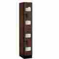 2-tier S-32168mah Salsbury Industries 12 In W X 76 H 18 D See-through Designer Wood Lock