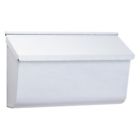 2041-7093 Gibraltar Horizontal Wall Mount Mailbox White 046462027544