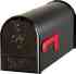 2041-7275 Mail Mailbox Boxes Blk Solar Posts1 Group Alum