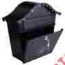 205153 Mount Mailbox Wall Two Keys Stainless Steel Black Letter Locking Newspaper New 700535205153