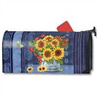 21440 Denim Sunflowers Mailwrap Magnetic Mailbox Cover 843259109953
