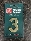 23263503 Step Scotch Lifetime Finish Solid Brass Mailbox Number Nos