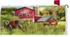 2348mm Custom Decor Rustic Tractor Barn Scene Magnetic Mailbox Cover 683963234868