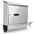 25f965e5 Serenelife Modern Wall Mount Lockable Mailbox Outdoor Galvanized 4894660049723