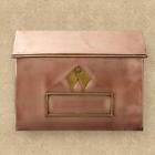 275738 Signature Hardware Brexton Horizontal Wall Mount Copper Mailbox Standard Antique