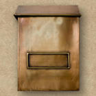 275740 Signature Hardware Brexton Vertical Wall Mount Copper Mailbox Standard Antique