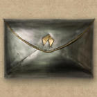 275745 Signature Hardware Envelope Wall Mount Mailbox In Antique Silver